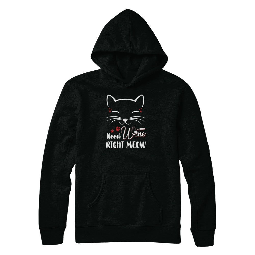 Wine Lover Need Wine Right Meow Cat Drinking Wine Gifts T-Shirt & Tank Top | Teecentury.com
