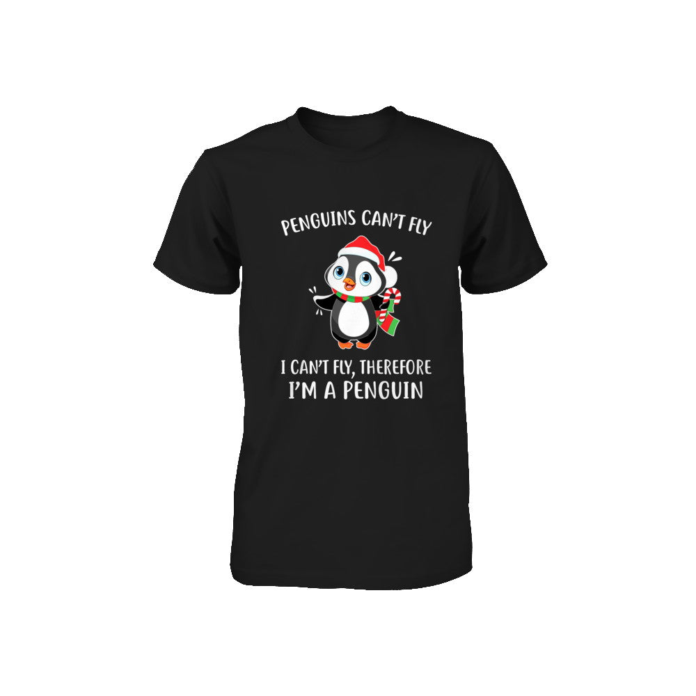 Funny Penguin I Can't Fly Christmas Gift Youth Youth Shirt | Teecentury.com