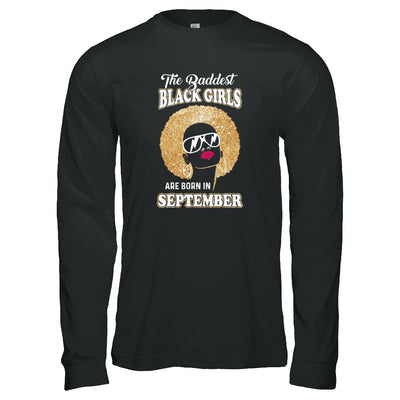 Baddest Black Girls Are Born In September Birthday T-Shirt & Tank Top | Teecentury.com