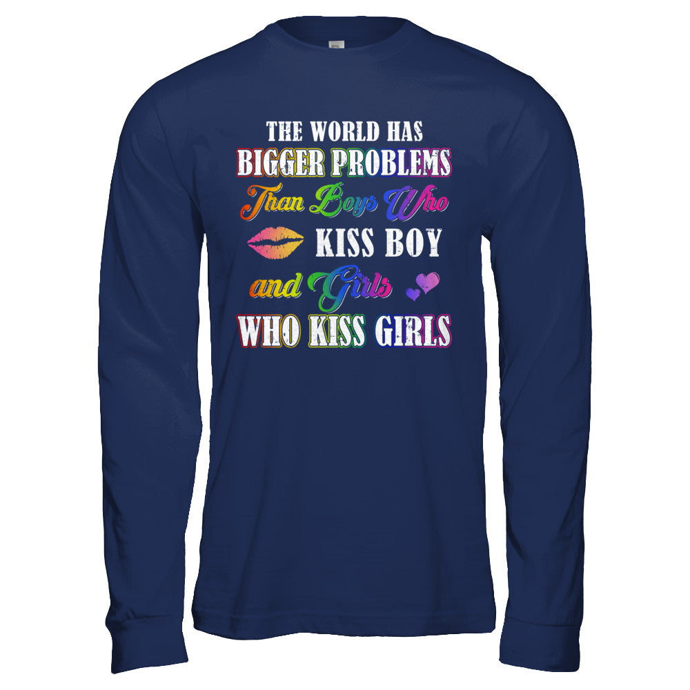 Lgbt Gay Lesbian The World Has Bigger Problems Than Boys T-Shirt & Hoodie | Teecentury.com