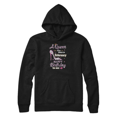 A Queen Was Born In February Happy Birthday To Me Gift T-Shirt & Tank Top | Teecentury.com
