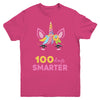 100 Days Smarter Of School Unicorn Girl Gifts Youth Youth Shirt | Teecentury.com