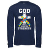 God Will Give Me Strength Autism Awareness Ribbon T-Shirt & Hoodie | Teecentury.com