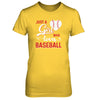 Just A Girl Who Loves Baseball T-Shirt & Tank Top | Teecentury.com