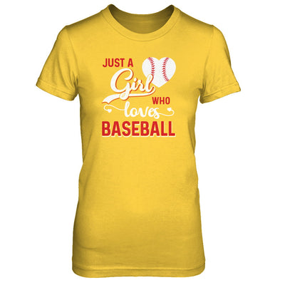 Just A Girl Who Loves Baseball T-Shirt & Tank Top | Teecentury.com