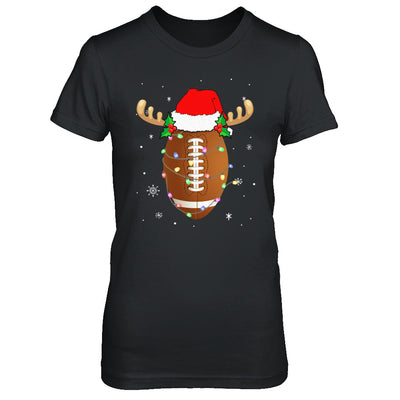 Santa Hat Football Reindeer Christmas Gifts T-Shirt & Sweatshirt | Teecentury.com