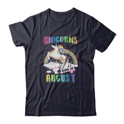 Unicorns Are Born In August Colorful Fun Birthday T-Shirt & Tank Top | Teecentury.com