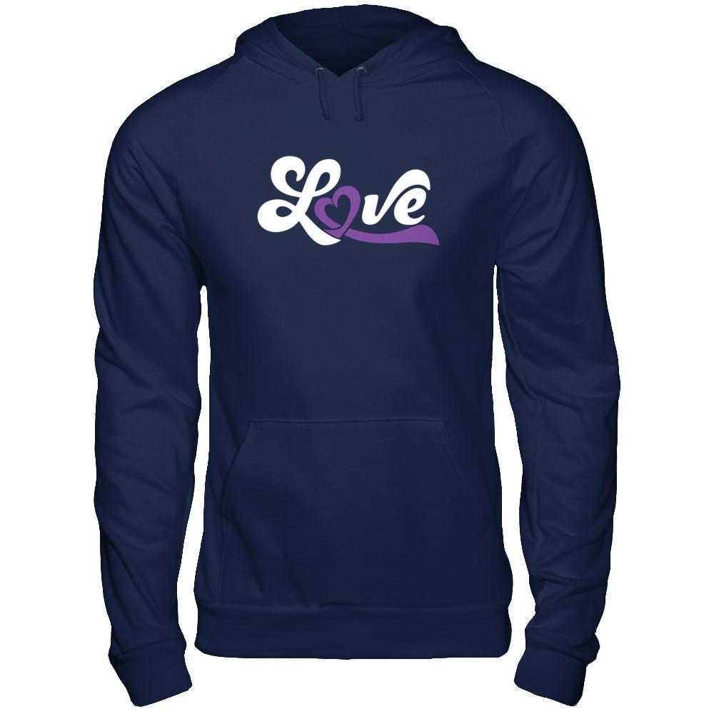 Love Purple Awareness Ribbon T-Shirt & Hoodie | Teecentury.com
