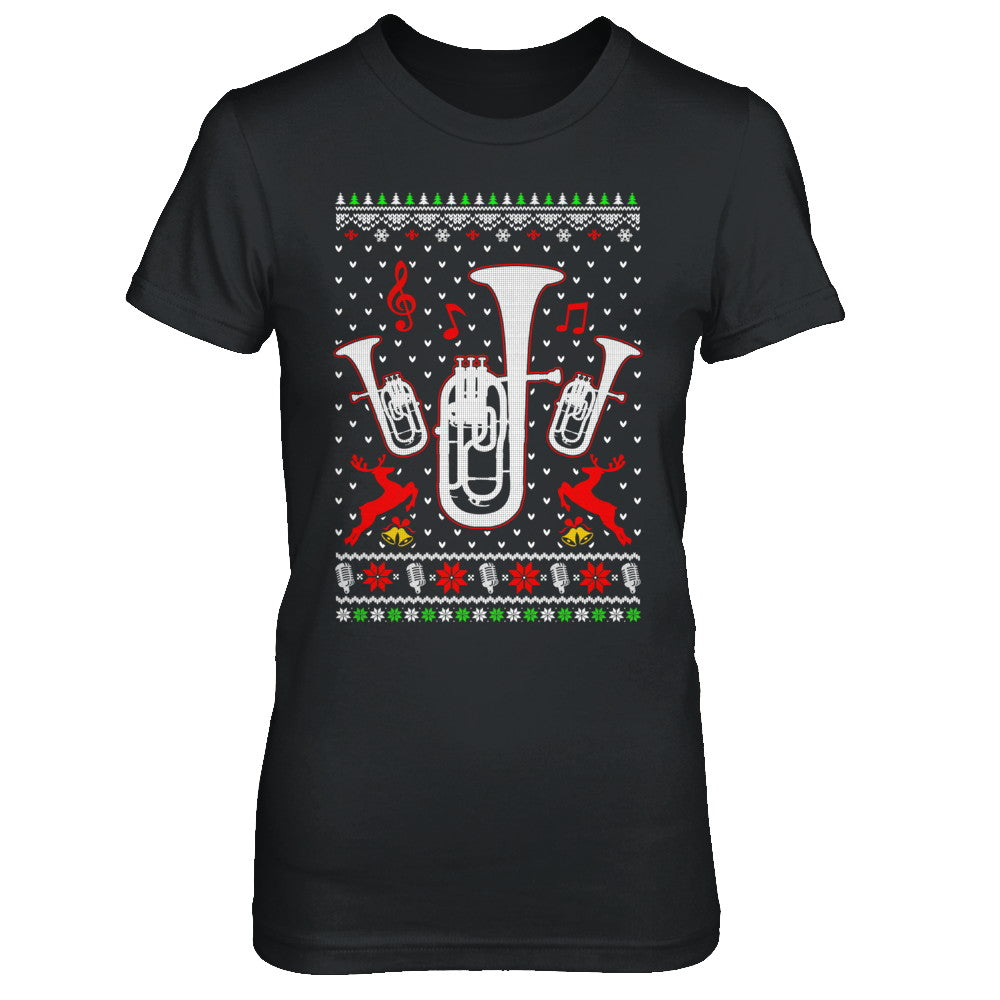 Santa Euphonium Ugly Christmas Sweater Gifts T-Shirt & Sweatshirt | Teecentury.com