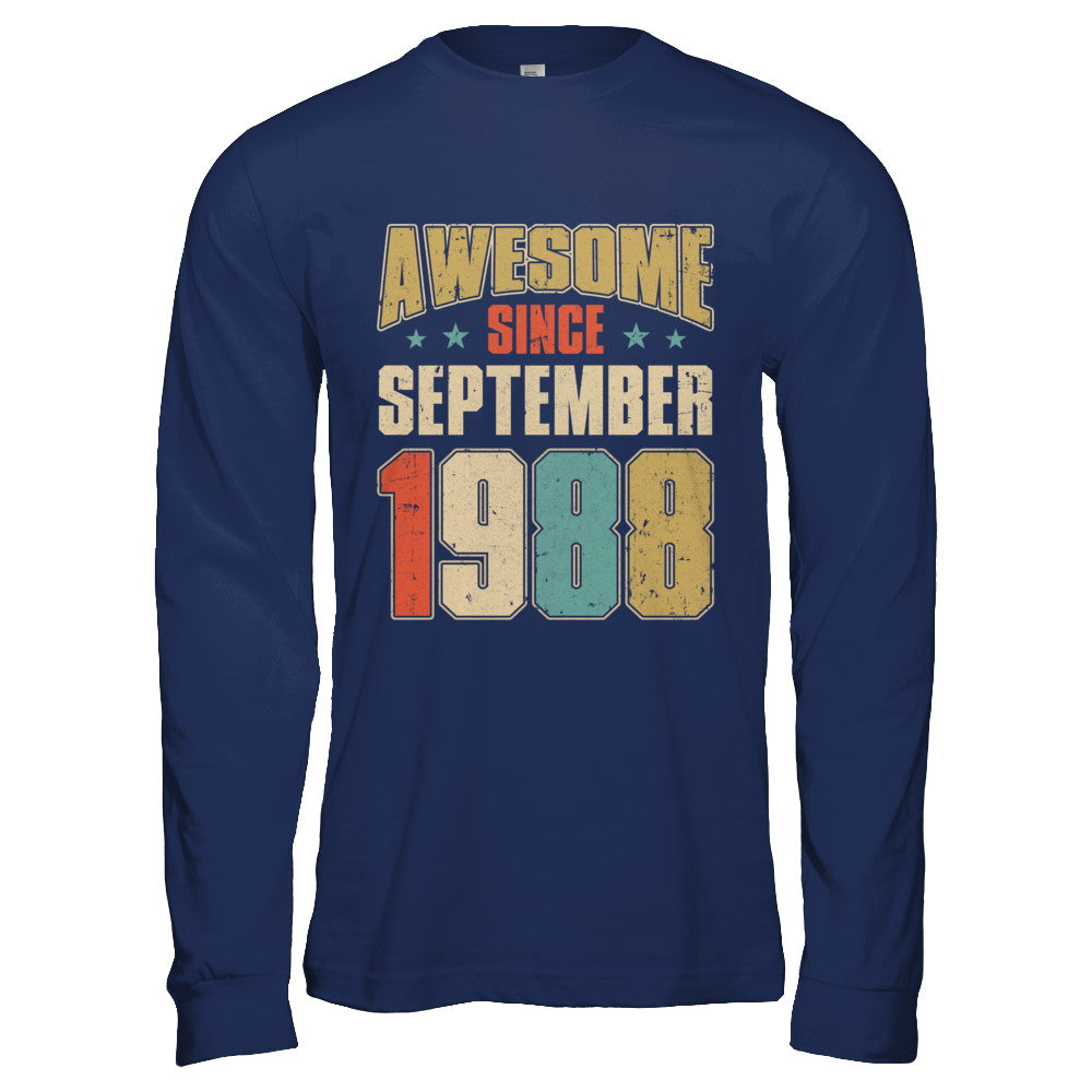Vintage Retro Awesome Since September 1988 34th Birthday T-Shirt & Hoodie | Teecentury.com