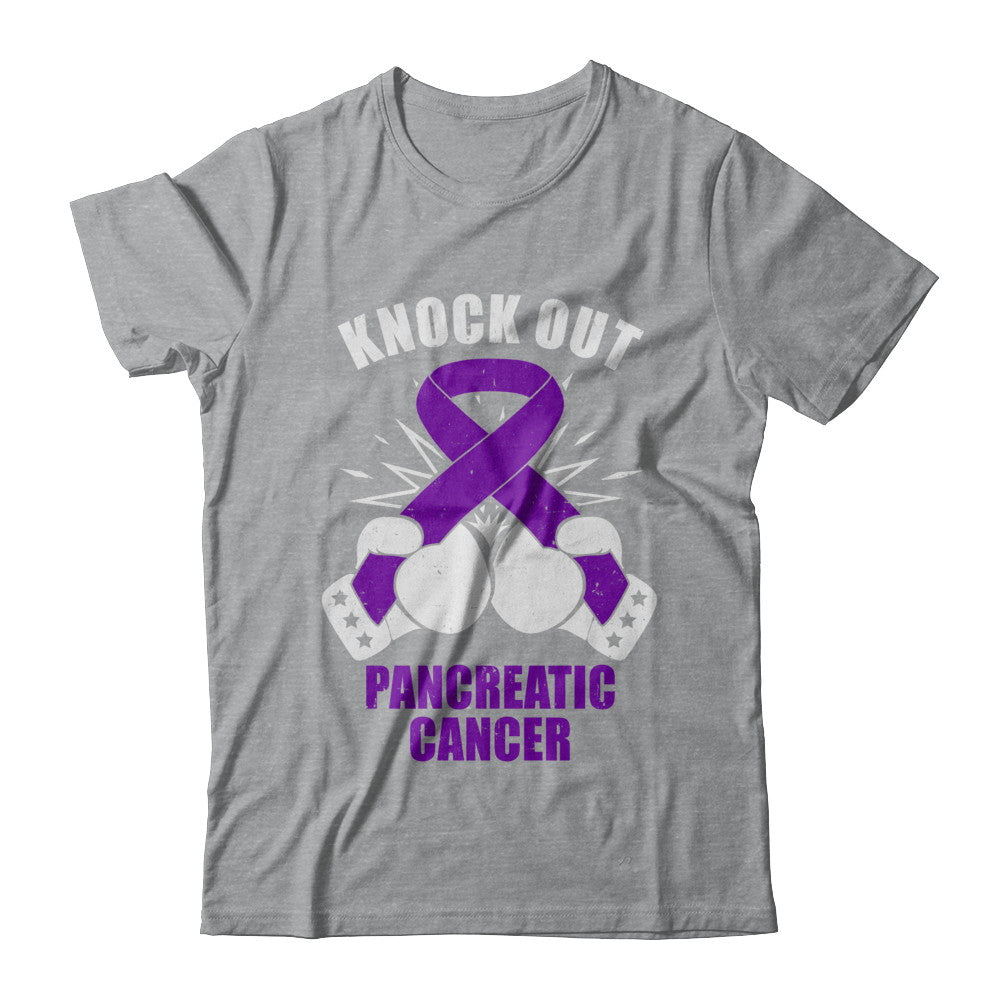 Boxing knock out Pancreatic Cancer Awareness Support T-Shirt & Hoodie | Teecentury.com