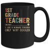 1st Grade Teacher Definition Funny Back To School First Day Mug Coffee Mug | Teecentury.com