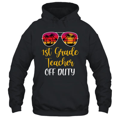 1st Grade Teacher Off Duty Sunglasses Beach Sunset T-Shirt & Tank Top | Teecentury.com