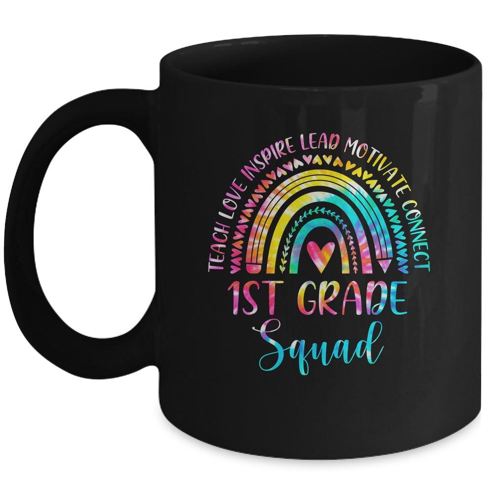 1st Grade Teacher Squad Tie Dye Rainbow Back To School Mug Coffee Mug | Teecentury.com