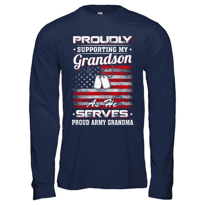 Supporting My Grandson As He Serves Proud Army Grandma T-Shirt & Hoodie | Teecentury.com