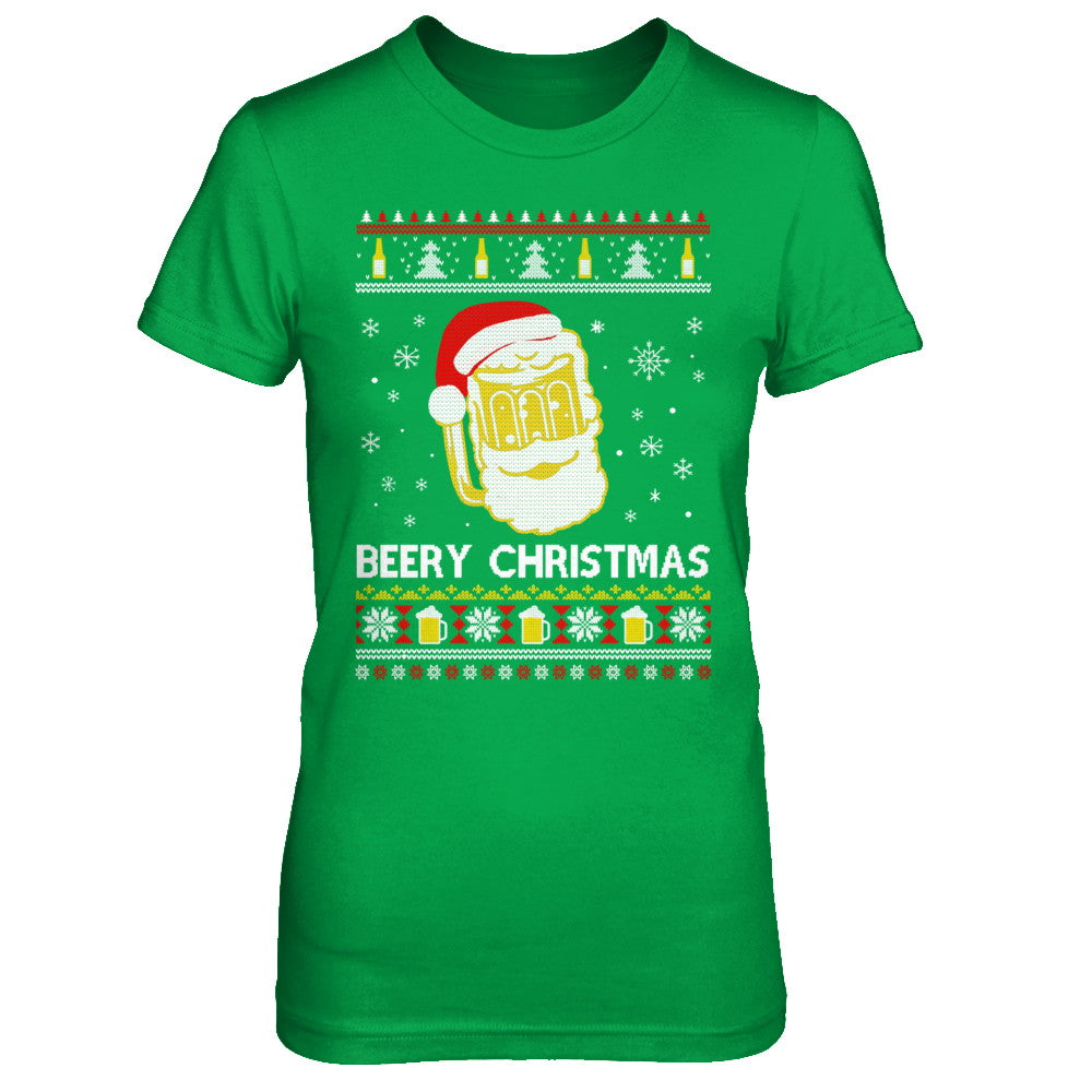 Beery Christmas Ugly Christmas Sweater Christmas Beer T-Shirt & Sweatshirt | Teecentury.com