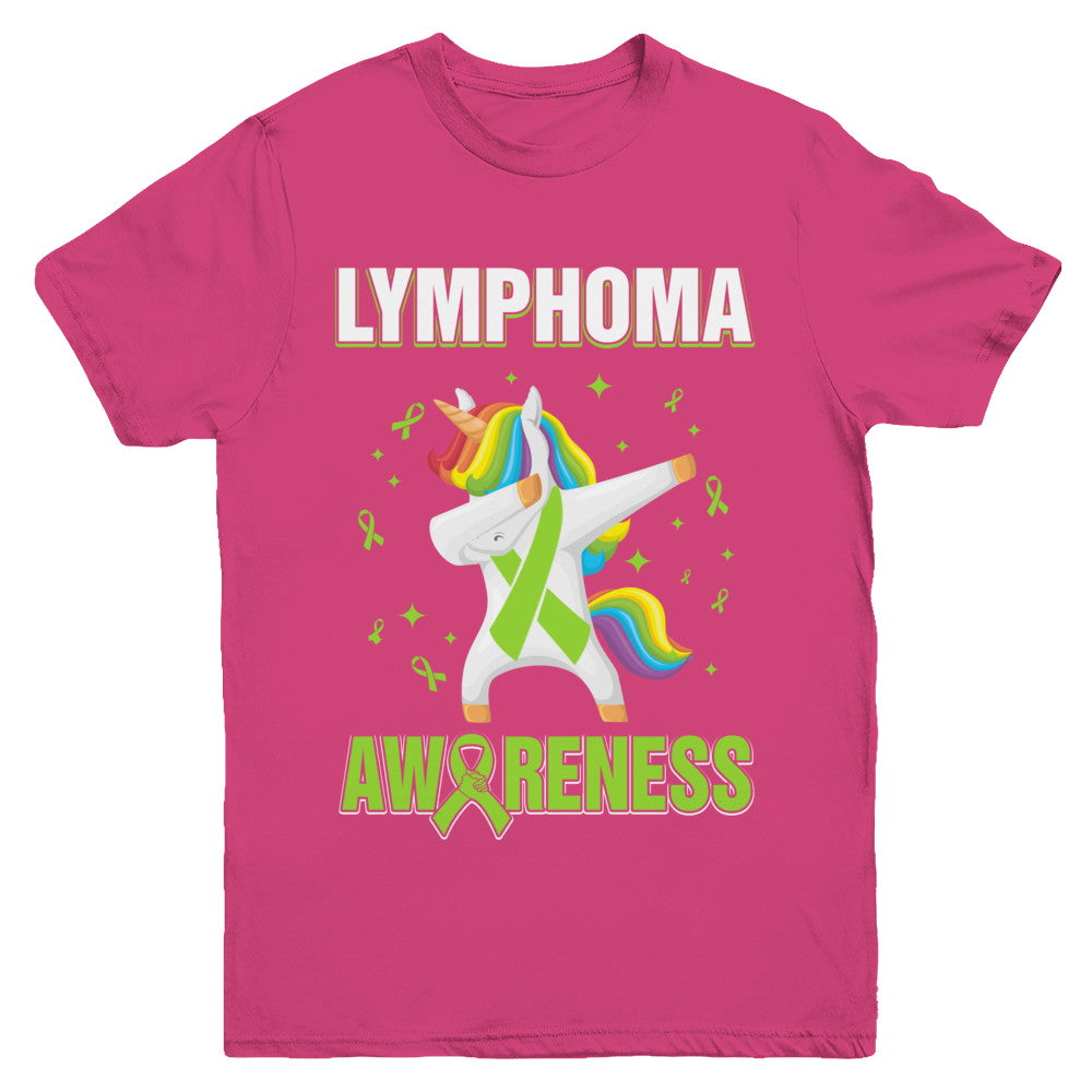 Inspirational Lymphoma Awareness Unicorn Support Youth Youth Shirt | Teecentury.com