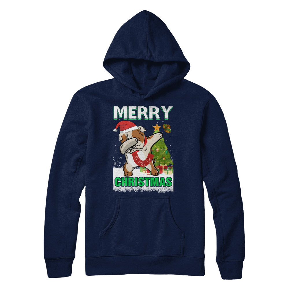 Cute Bulldog Claus Merry Christmas Ugly Sweater T-Shirt & Sweatshirt | Teecentury.com