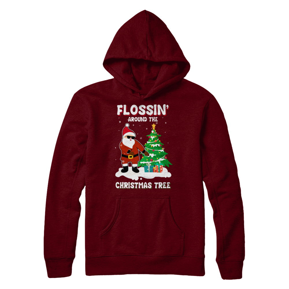 Flossin' Around The Christmas Tree Flossing Santa T-Shirt & Hoodie | Teecentury.com