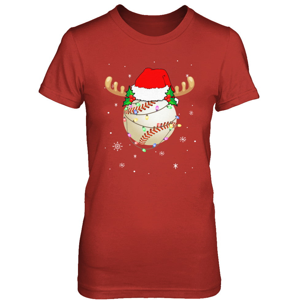 Santa Hat Baseball Reindeer Christmas Gifts T-Shirt & Sweatshirt | Teecentury.com