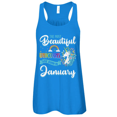 The Most Beautiful Unicorns Are Born In January Birthday T-Shirt & Tank Top | Teecentury.com