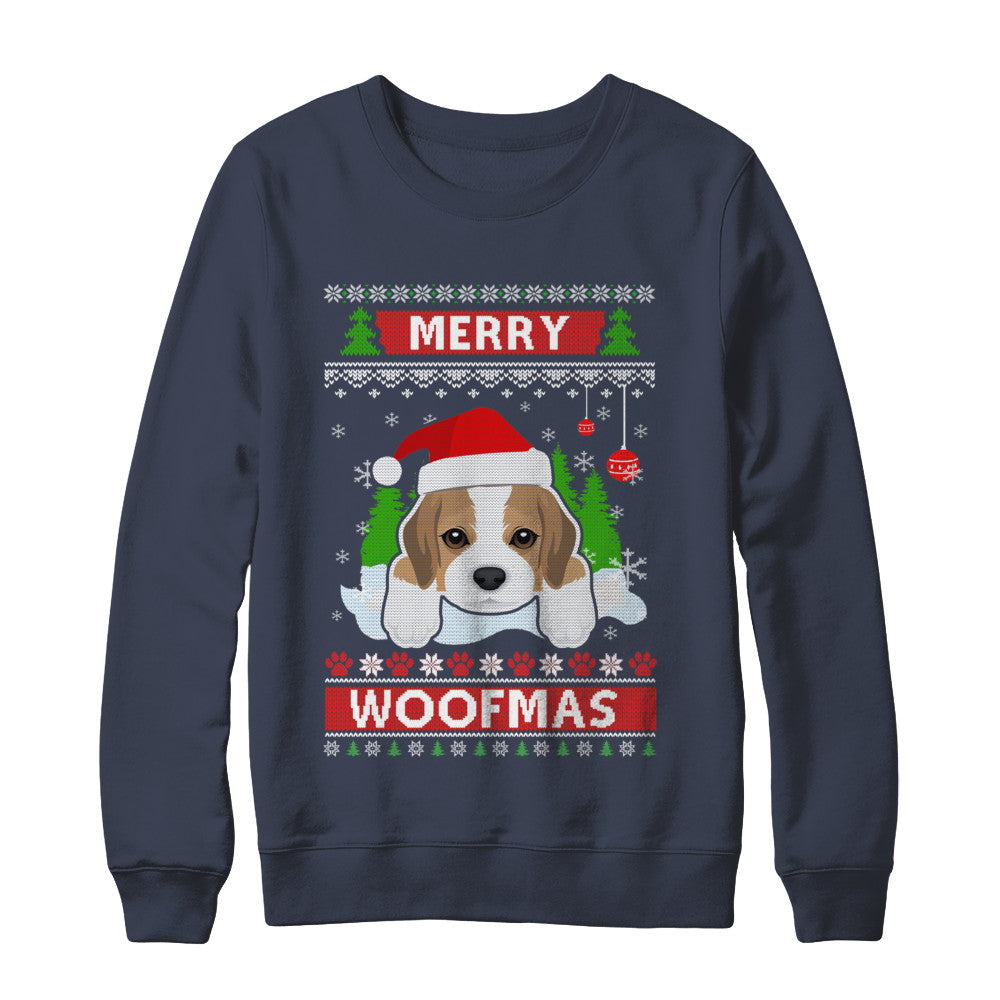 Beagle Merry Woofmas Ugly Christmas Sweater T-Shirt & Sweatshirt | Teecentury.com