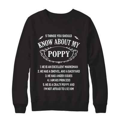 5 Things You Should Know About My Poppy Granddaughter T-Shirt & Sweatshirt | Teecentury.com