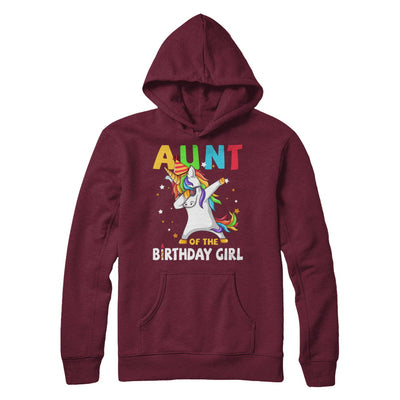 AUNT Of The Birthday Girl Dabbing Unicorn Party T-Shirt & Hoodie | Teecentury.com