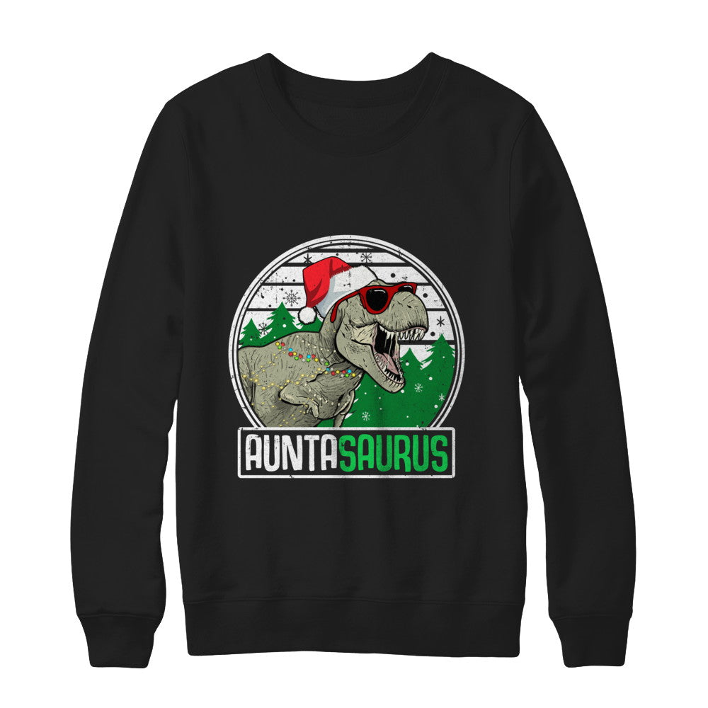 Auntasaurus Aunta Dinosaur T-Rex Family Christmas T-Shirt & Sweatshirt | Teecentury.com