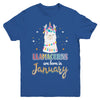 Llama Unicorn Llamacorns Born In January Birthday Gift Youth Youth Shirt | Teecentury.com