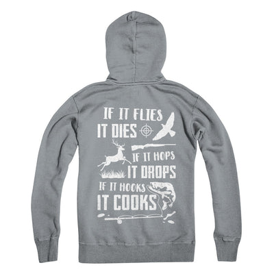 If It Flies If It Hops If It Hooks Funny Hunting Fishing T-Shirt & Hoodie | Teecentury.com