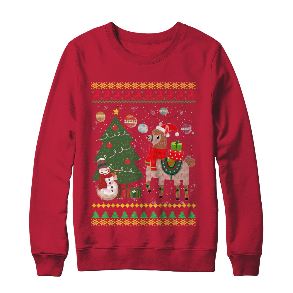Funny Llama Christmas Cute Family Ugly Sweater T-Shirt & Sweatshirt | Teecentury.com