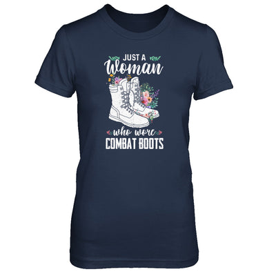 Just A Woman Who Wore Combat Boots Veteran T-Shirt & Tank Top | Teecentury.com