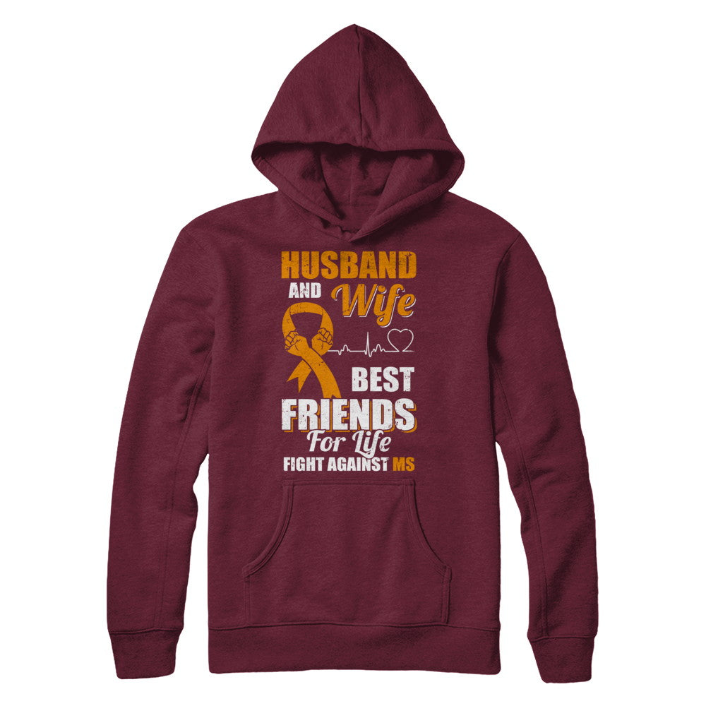 Husband & Wife Best Friends For Life Fight Against Ms T-Shirt & Hoodie | Teecentury.com