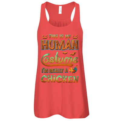 Chicken Halloween My Human Costume I'm Really A Chicken T-Shirt & Tank Top | Teecentury.com