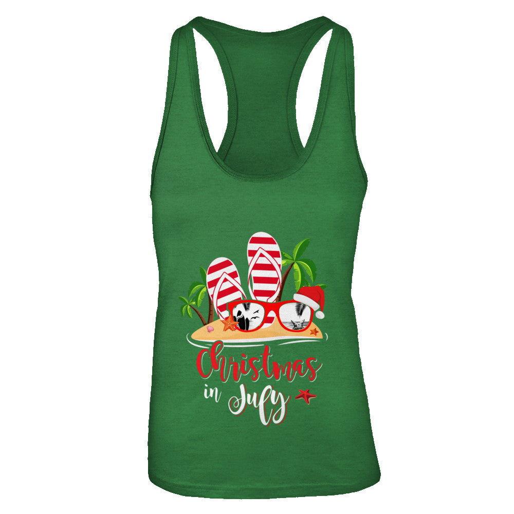 Flip Flop Sunglasses Christmas In July Summer Vacation Beach T-Shirt & Tank Top | Teecentury.com