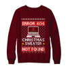 Error 404 Ugly Christmas Sweater Not Foud Computer T-Shirt & Sweatshirt | Teecentury.com