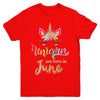Cute Unicorns Are Born In June Birthday Gift Youth Youth Shirt | Teecentury.com