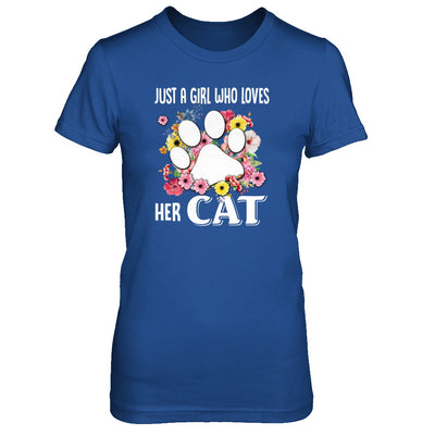 Just A Girl Who Loves Her Cat T-Shirt & Tank Top | Teecentury.com