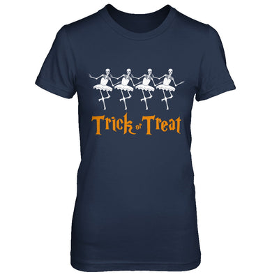 Trick Or Treat Ballet Skeleton Happy Halloween T-Shirt & Hoodie | Teecentury.com