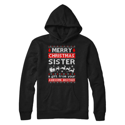 Merry Christmas Sister A Gift From Your Brother Sweater T-Shirt & Sweatshirt | Teecentury.com