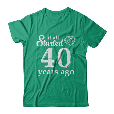 40Th Wedding Anniversary Married Couples 1982 Husband Wife T-Shirt & Hoodie | Teecentury.com