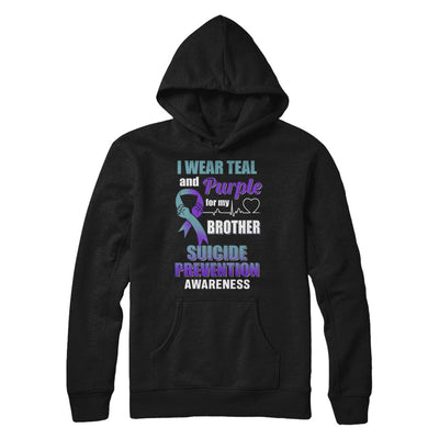 I Wear Teal Purple For My Brother Suicide Prevention T-Shirt & Hoodie | Teecentury.com