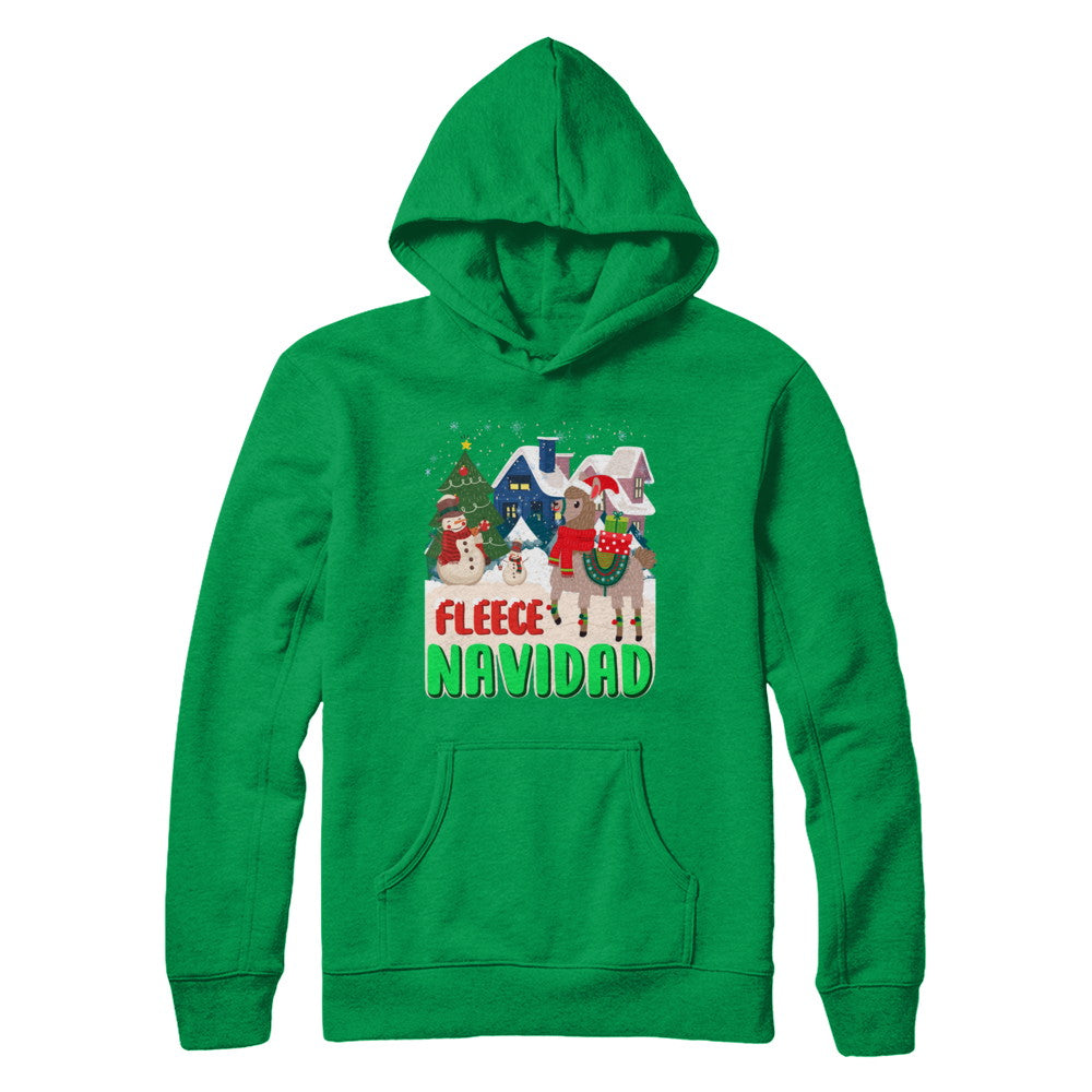 Fleece Navidad Llama Christmas Gifts Spanish T-Shirt & Sweatshirt | Teecentury.com