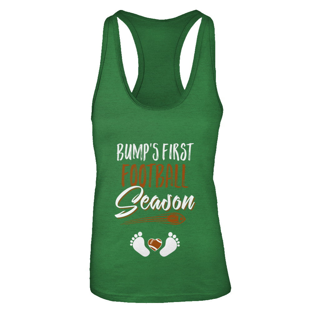 Bump's First Football Season Mommy Mothers Day T-Shirt & Tank Top | Teecentury.com