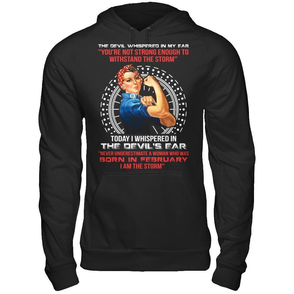 I Whispered Devil Ear Woman Who Was Born In February T-Shirt & Hoodie | Teecentury.com