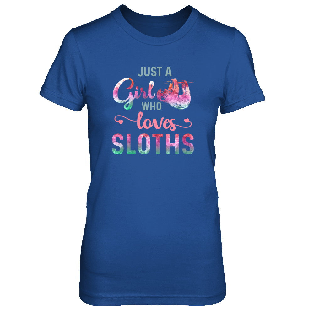 Just A Girl Who Loves Sloths Sloth Lover T-Shirt & Tank Top | Teecentury.com