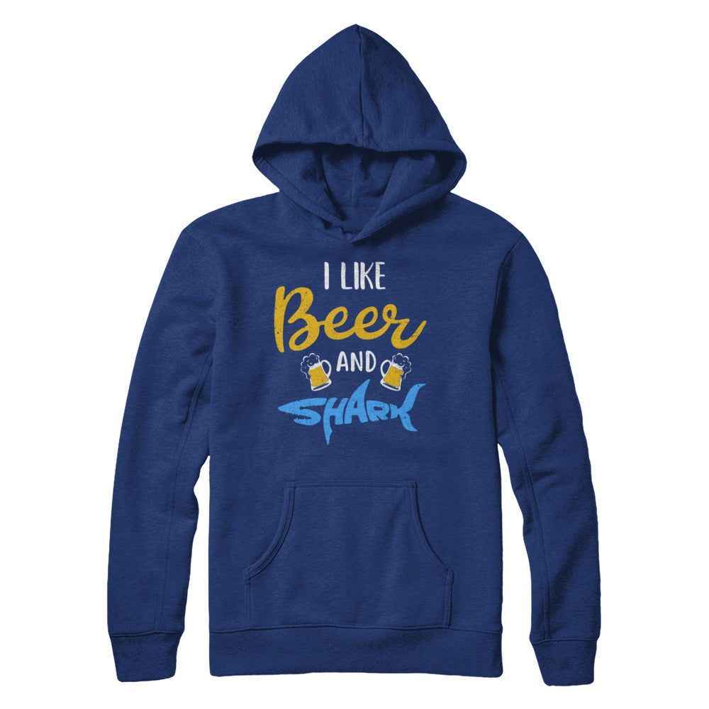 Funny Ocean I Like Beer And Sharks Gift T-Shirt & Hoodie | Teecentury.com