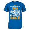 Never Underestimate A Papa With A Mountain Bike T-Shirt & Hoodie | Teecentury.com
