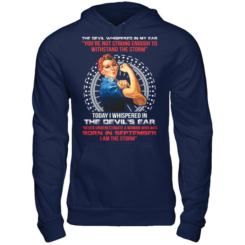 I Whispered Devil Ear Woman Who Was Born In September T-Shirt & Hoodie | Teecentury.com